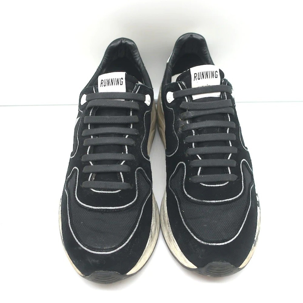 Golden Goose Running Sole Sneakers Black Suede Size 42 - Picture 4 of 12